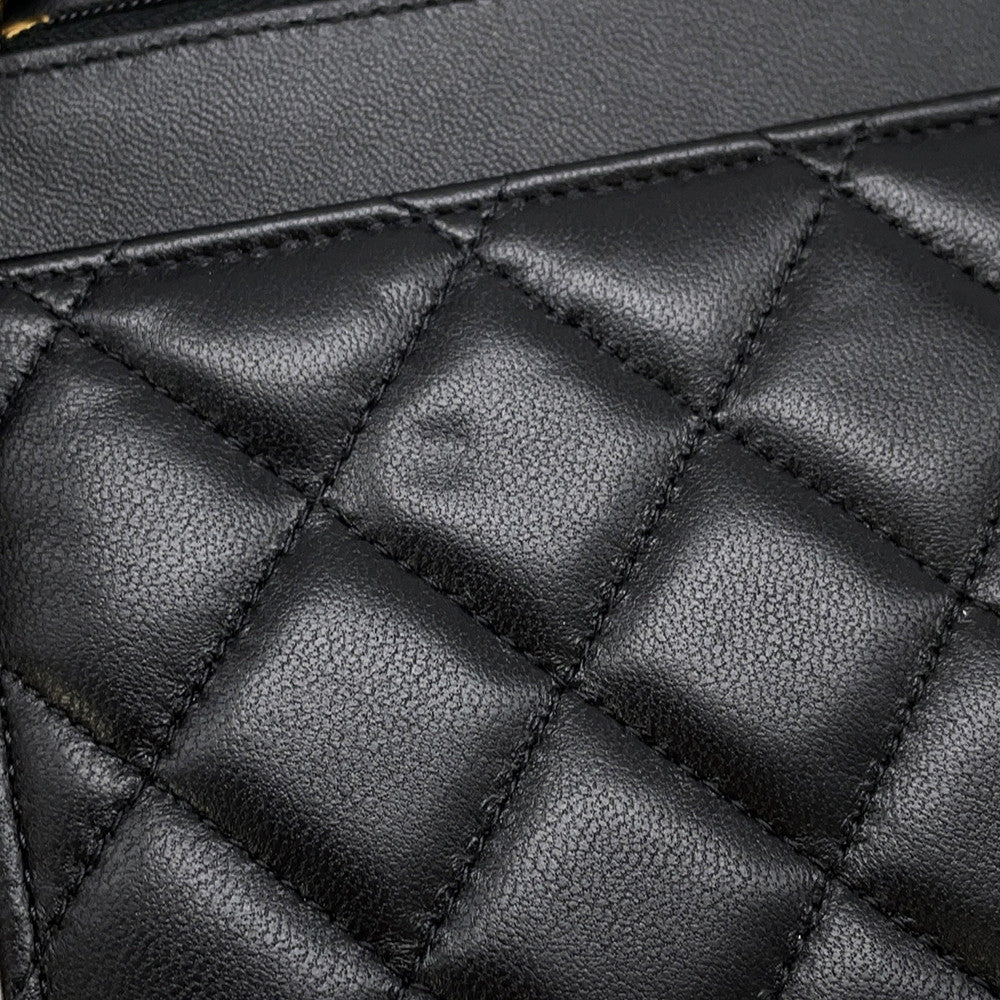 CHANEL Matelasse Chain wallet BlackAP0250 Lambskin