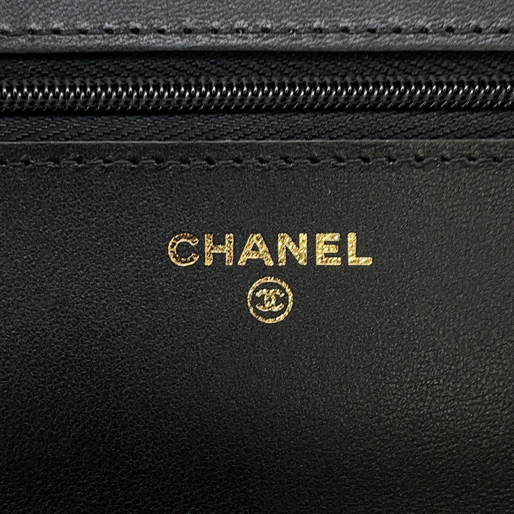 CHANEL Matelasse Chain wallet BlackAP0250 Lambskin