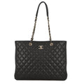 CHANEL Matelasse ChainTote Bag BlackA91046 Caviar Leather Size Large