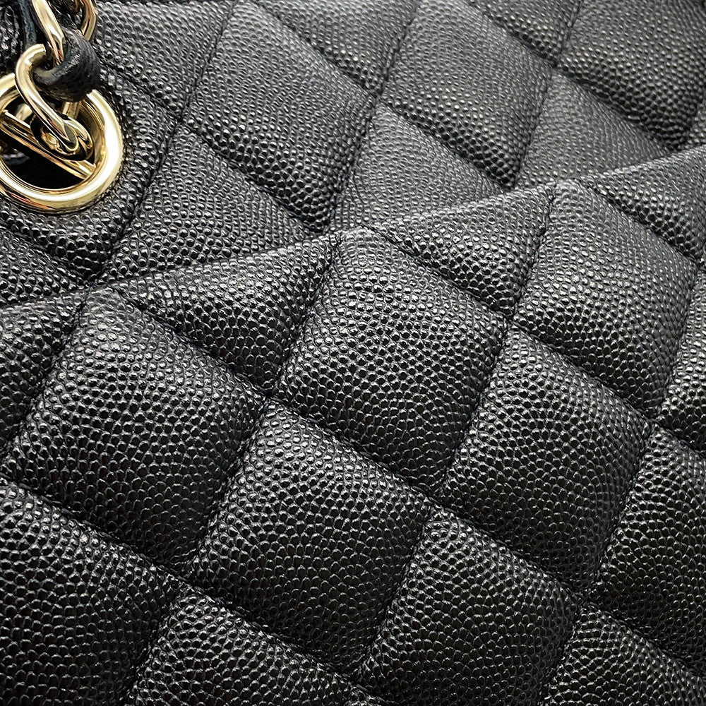 CHANEL Matelasse ChainTote Bag BlackA91046 Caviar Leather Size Large