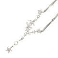 CHANEL Star motif Necklace Silver Gold Plated