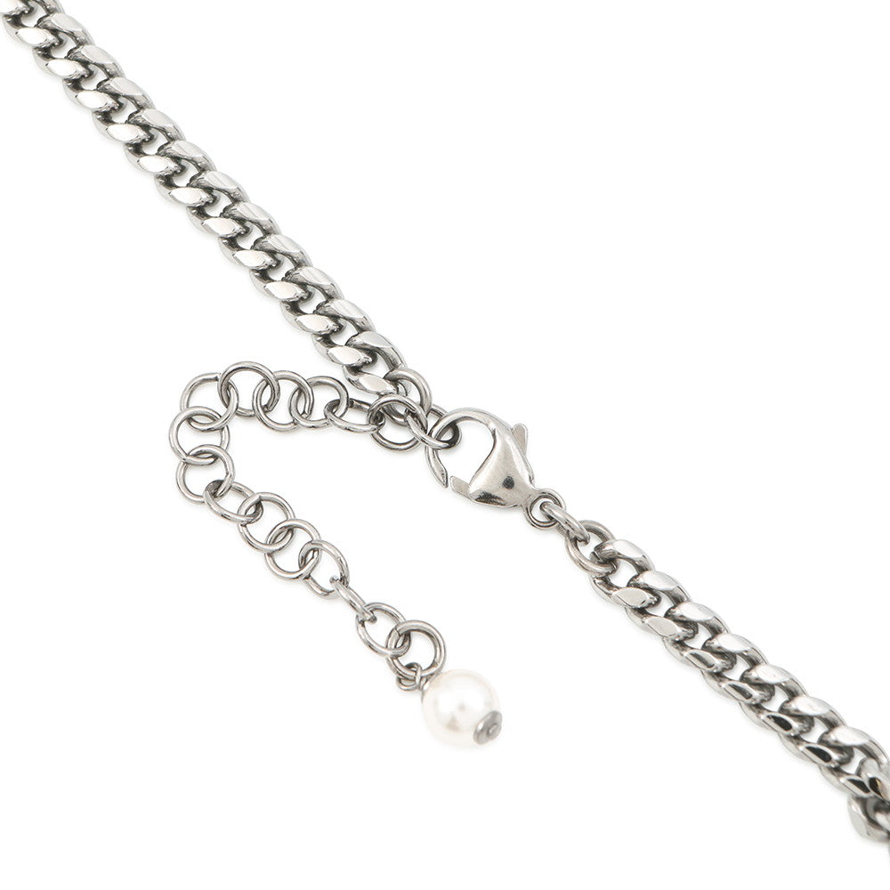 CHANEL Star motif Necklace Silver Gold Plated