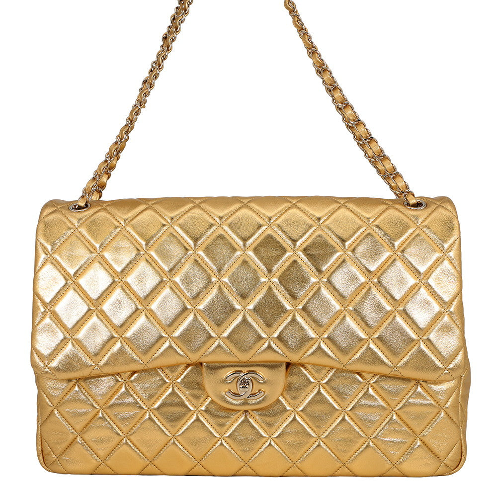 CHANEL Jumbo Matelasse Chain Shoulder GoldAS4661 Lambskin Size 40