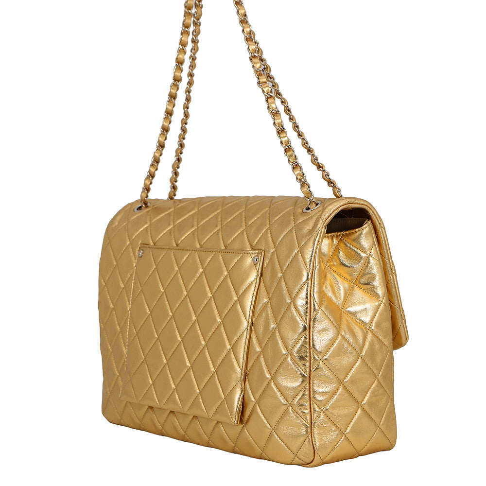 CHANEL Jumbo Matelasse Chain Shoulder GoldAS4661 Lambskin Size 40
