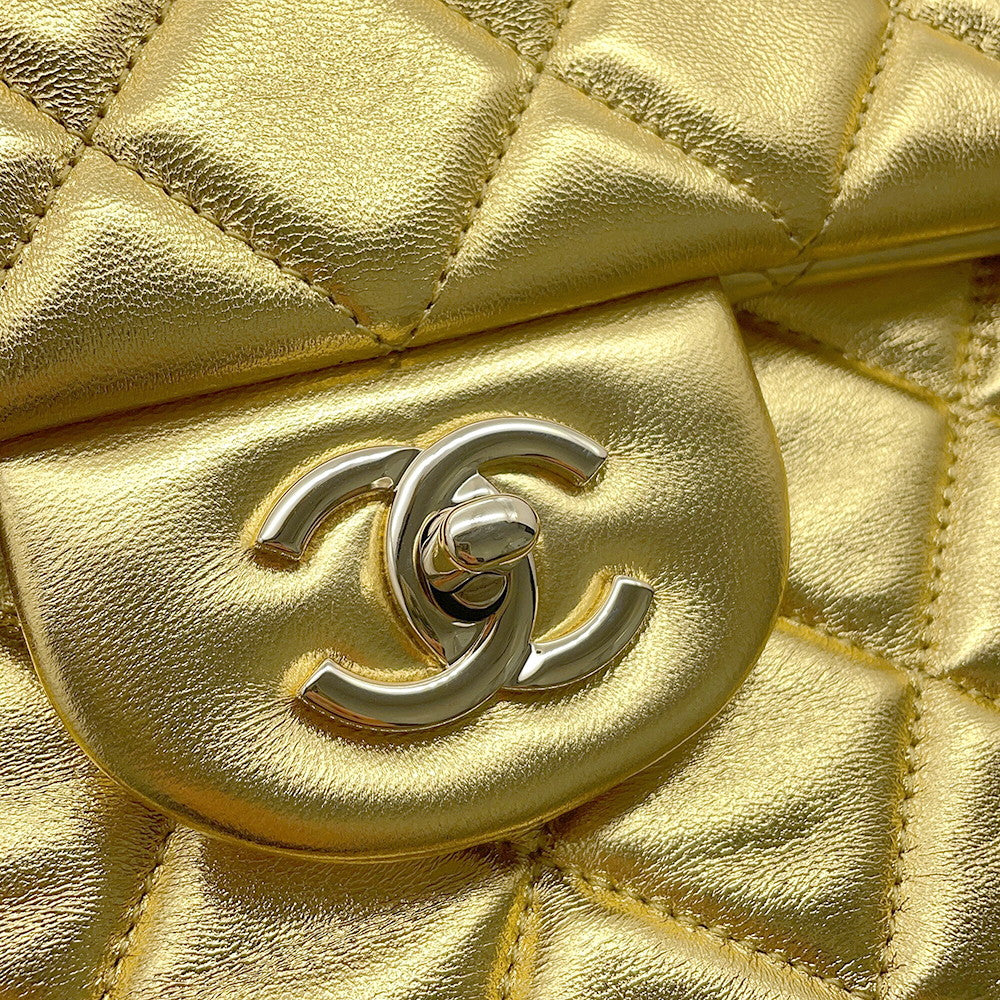 CHANEL Jumbo Matelasse Chain Shoulder GoldAS4661 Lambskin Size 40