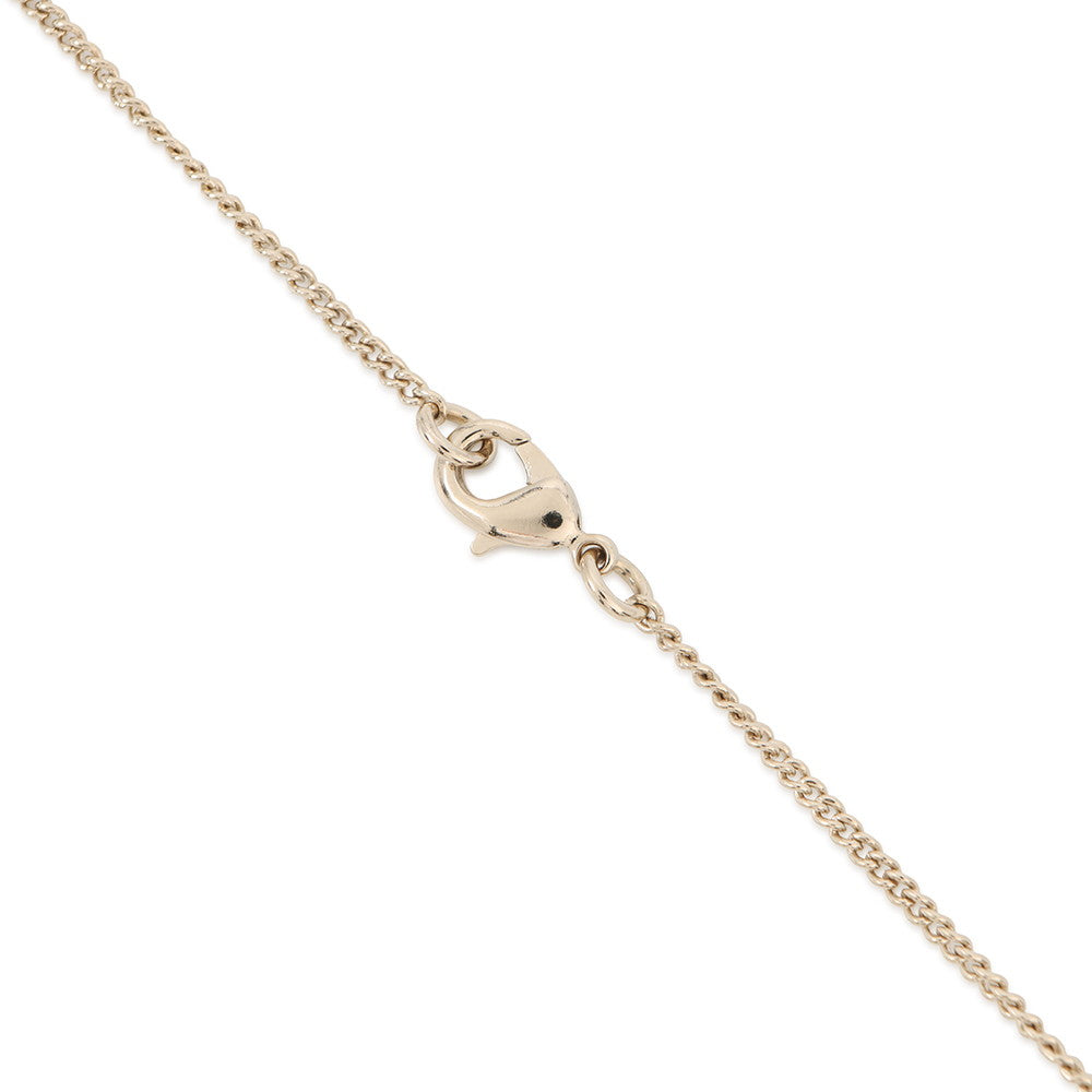 CHANEL Birdcage necklace CC Logo Gold Metal Rhinestone