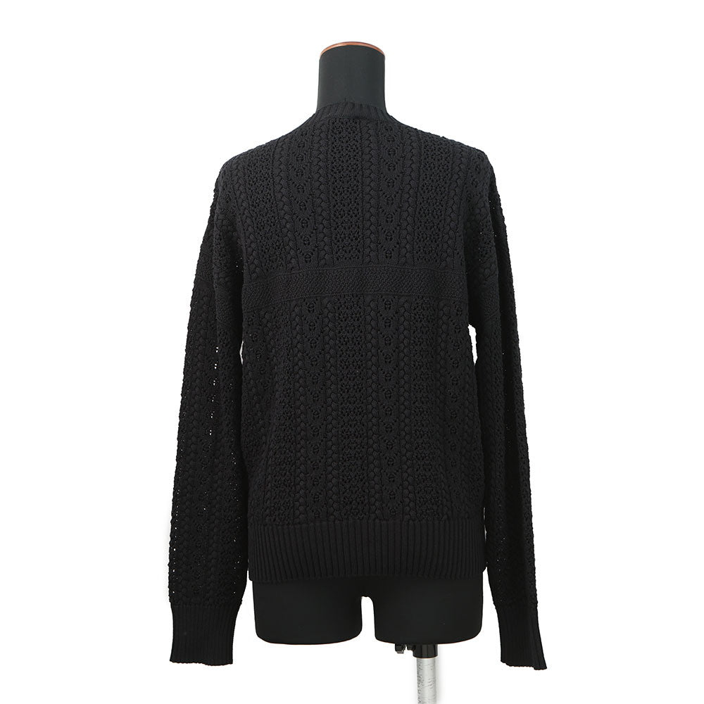 CHANEL COCO BEACH Pullover Knit Sweater Size 38 BlackP76925 K11083 94305 Cotton 100%