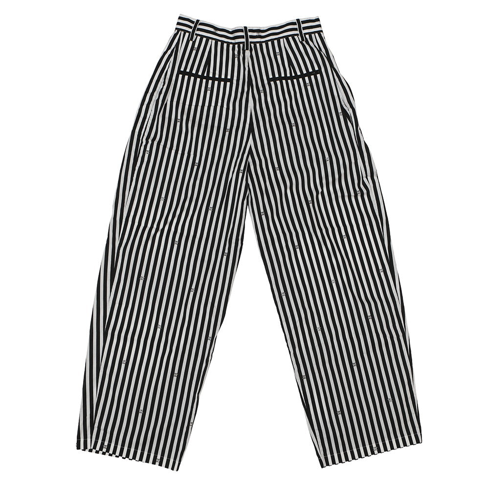 CHANEL Coco Beach Striped Bottom Pants Size 36 Black/WhiteP76233 98% Cotton, 2% Elestain