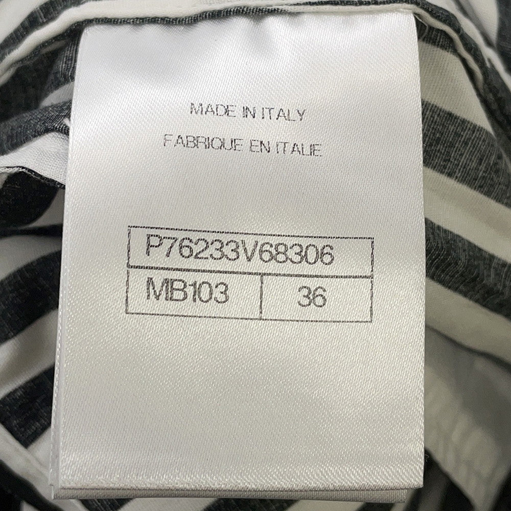 CHANEL Coco Beach Striped Bottom Pants Size 36 Black/WhiteP76233 98% Cotton, 2% Elestain