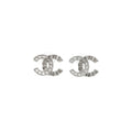 CHANEL CC Logo Earrings Metal Rhinestone