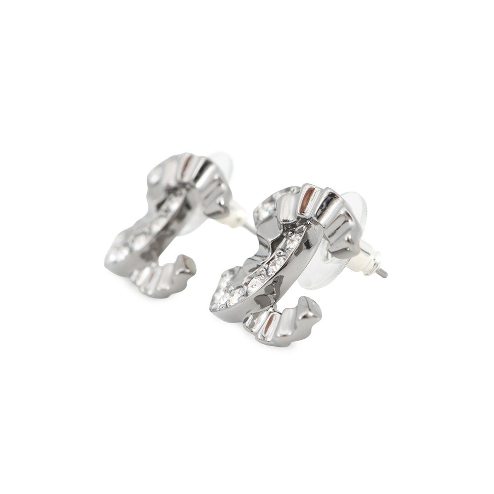 CHANEL CC Logo Earrings Metal Rhinestone