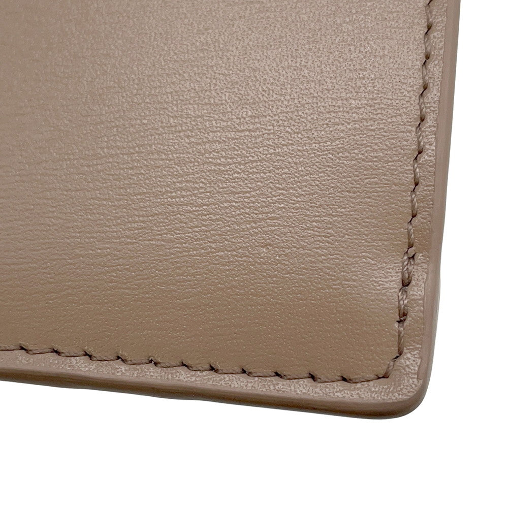 CELINE Triomphe Card Case Taupe Grey10P073DPV Shiny Calf Leather