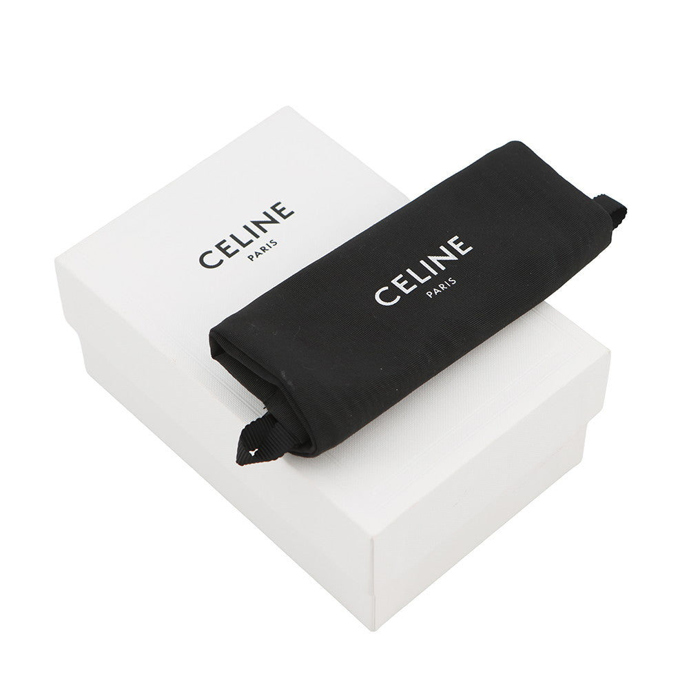 CELINE Triomphe Card Case Taupe Grey10P073DPV Shiny Calf Leather
