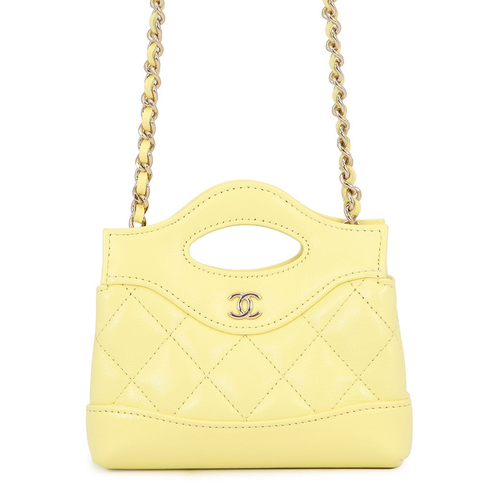 CHANEL ChainClutch Shoulder Bag YellowAP3875 Lambskin