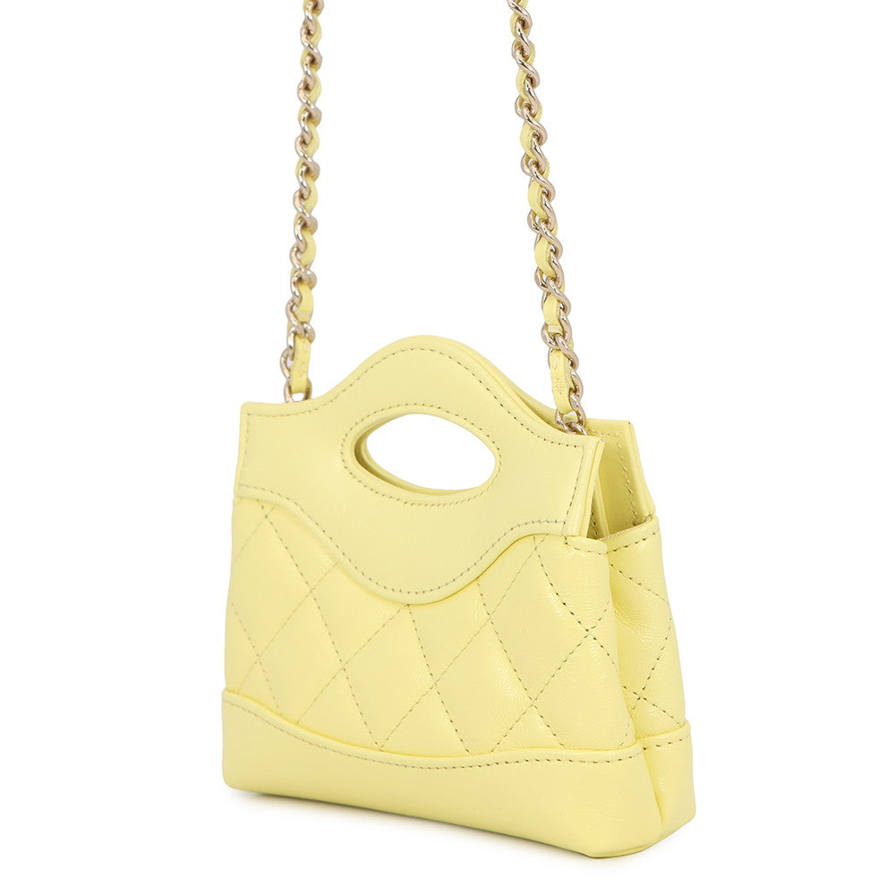 CHANEL ChainClutch Shoulder Bag YellowAP3875 Lambskin