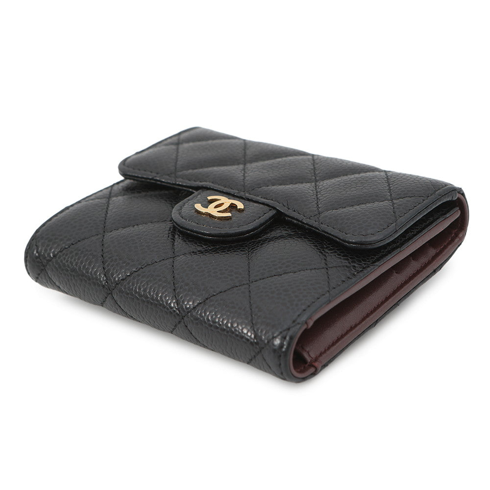 CHANEL Matelasse Classic Flap Wallet BlackAP0231 Caviar Leather