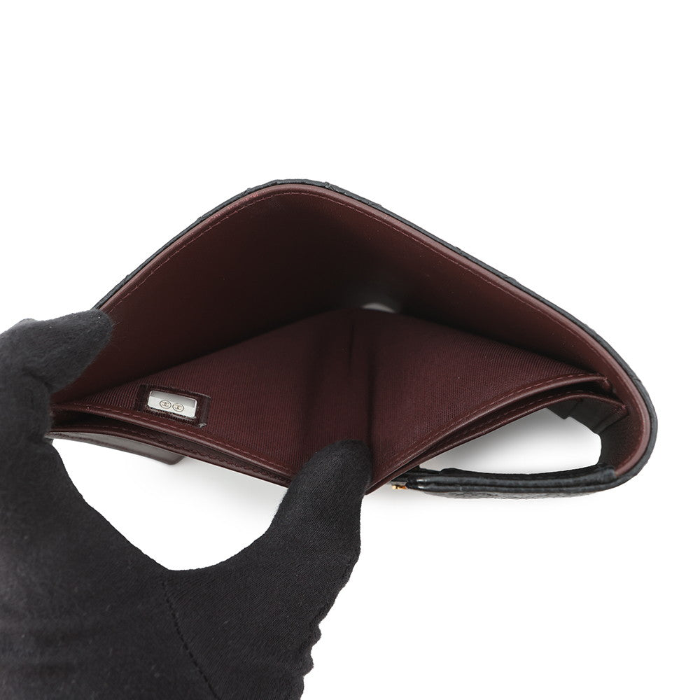 CHANEL Matelasse Classic Flap Wallet BlackAP0231 Caviar Leather