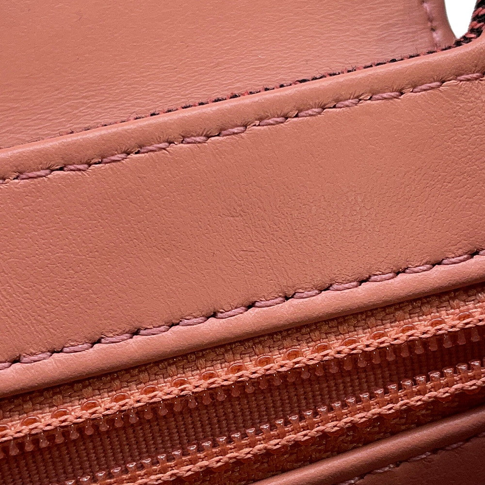 CHANEL Matelasse Mini Shopping Bag Orange/BlackAS4416 washed denim