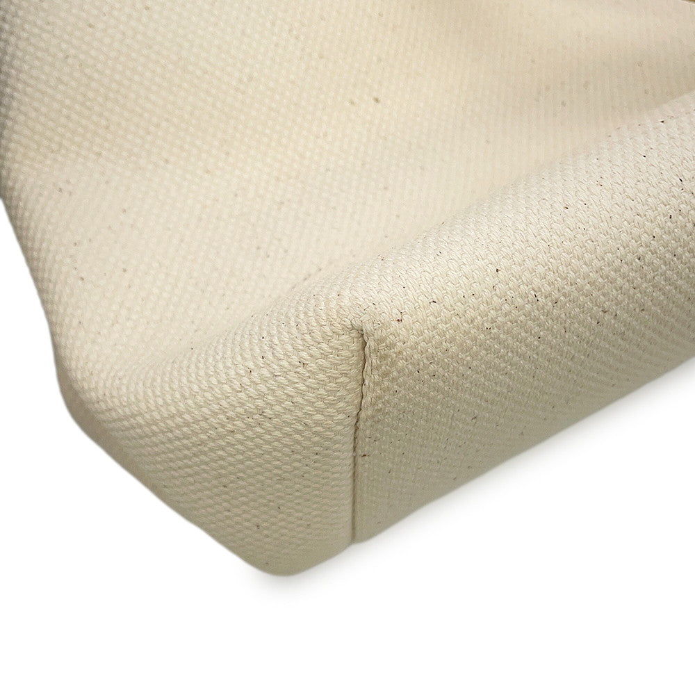 CELINE Horizontal Cabas Tote Bag Gold/Ivory192162 Leather Canvas