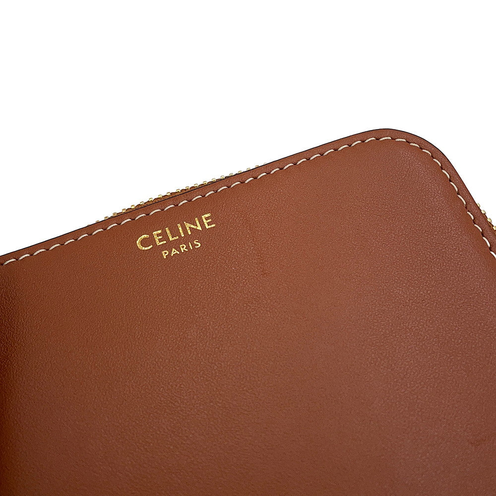 CELINE Cuir Triomphe Cube Handbag Tan199203DU3.04LU Leather