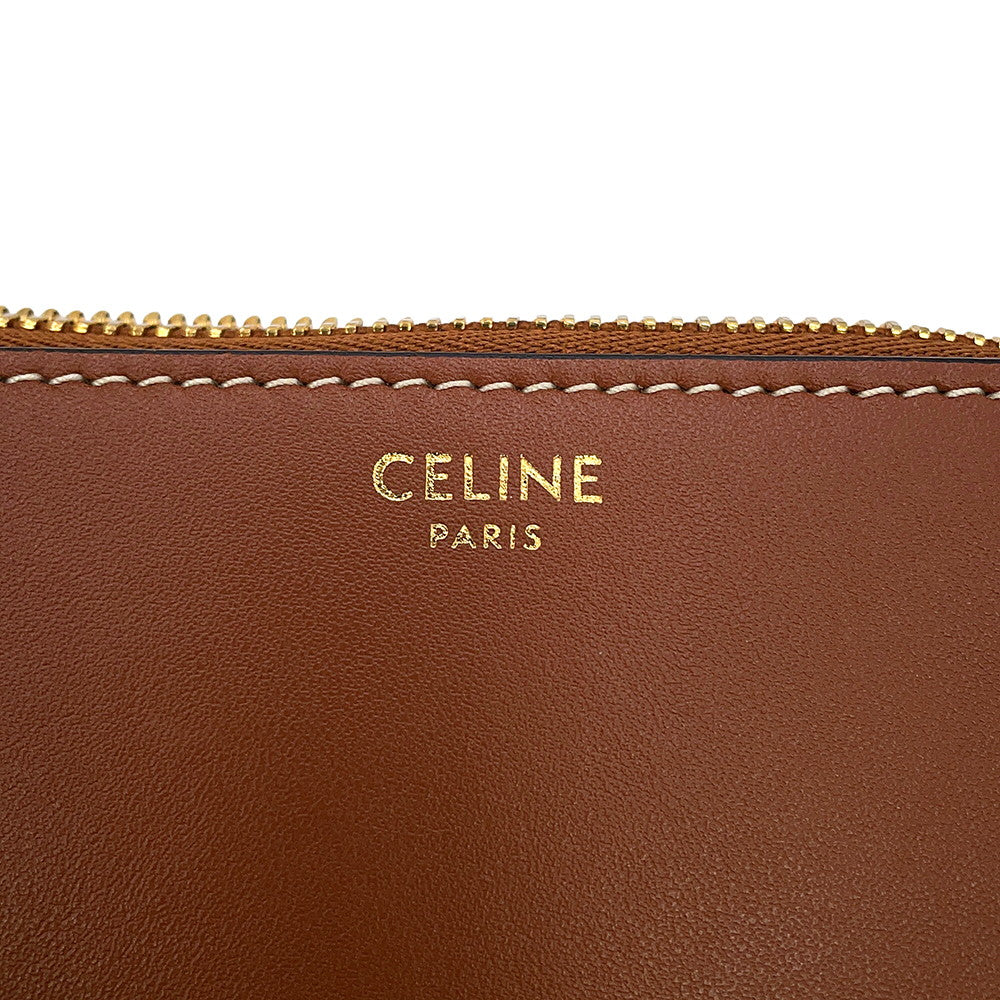 CELINE Cuir Triomphe Cube Handbag Tan199203DU3.04LU Leather