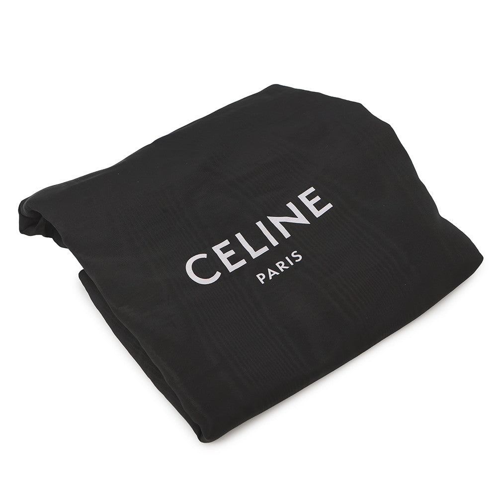 CELINE Square Cabas Stripe Tote Bag Navy/Tan192802CHD.07AT Canvas Calf Leather