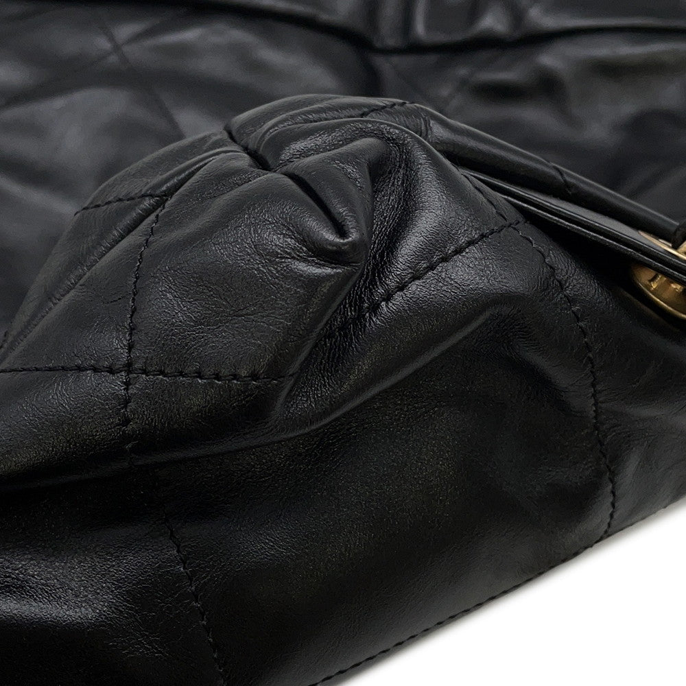 CHANEL CHANEL22 Backpack BlackAS3859 Shiny Calf Leather Size Small