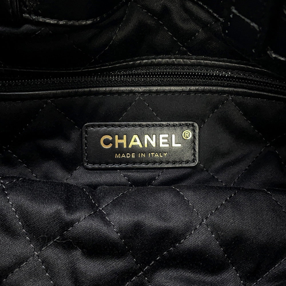 CHANEL CHANEL22 Backpack BlackAS3859 Shiny Calf Leather Size Small