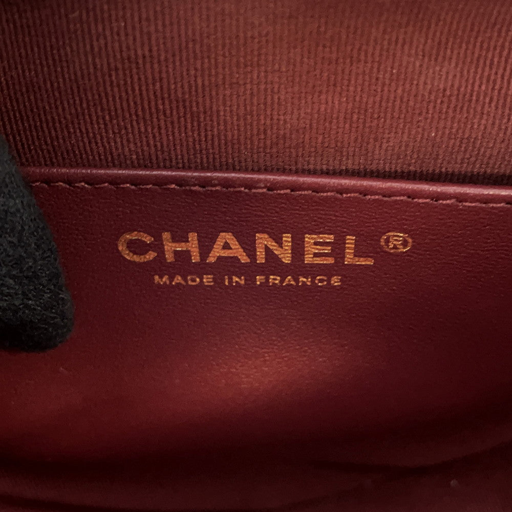 CHANEL Matelasse Heart Shape Chain Shoulder Black BlackAS3191 Lambskin