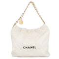 CHANEL CHANEL22 ChainShoulder Bag WhiteAS3260 Shiny Calf Leather Size Small