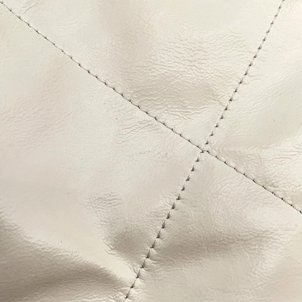 CHANEL CHANEL22 ChainShoulder Bag WhiteAS3260 Shiny Calf Leather Size Small