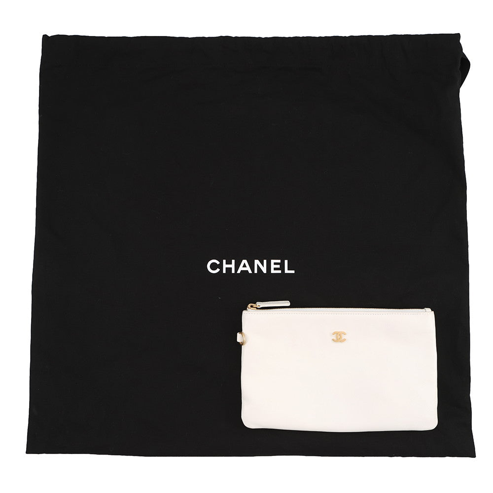 CHANEL CHANEL22 ChainShoulder Bag WhiteAS3260 Shiny Calf Leather Size Small