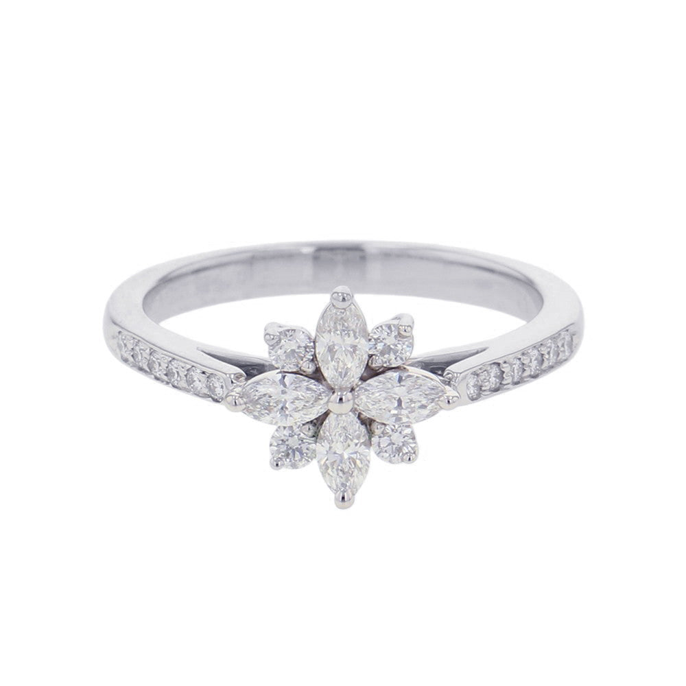 TIFFANY&Co. Victoria Cluster Ring Size Approximately No. 10 Pt950