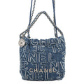CHANEL CHANEL22 ChainShoulder Bag BlueAS3980 Denim Size Mini