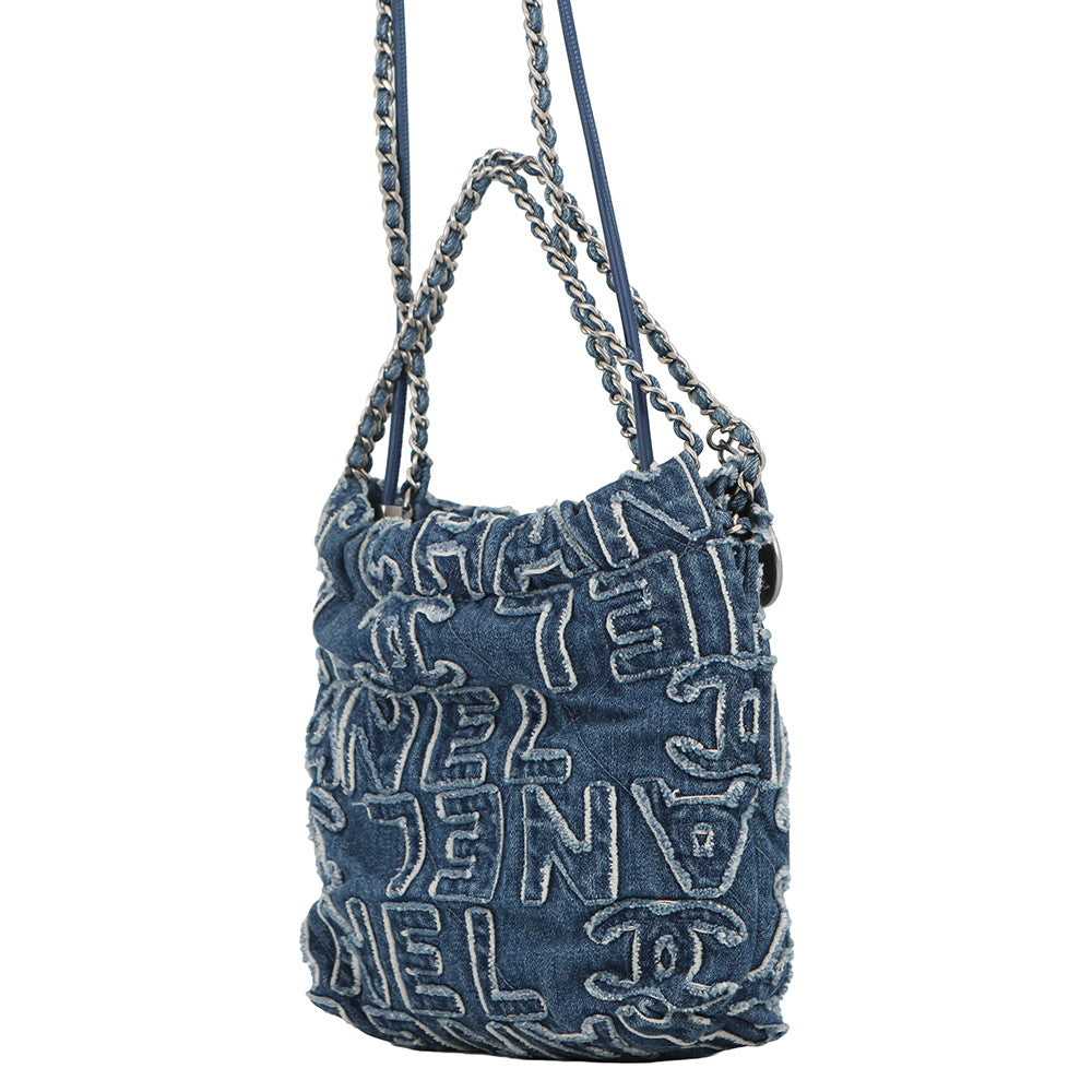 CHANEL CHANEL22 ChainShoulder Bag BlueAS3980 Denim Size Mini