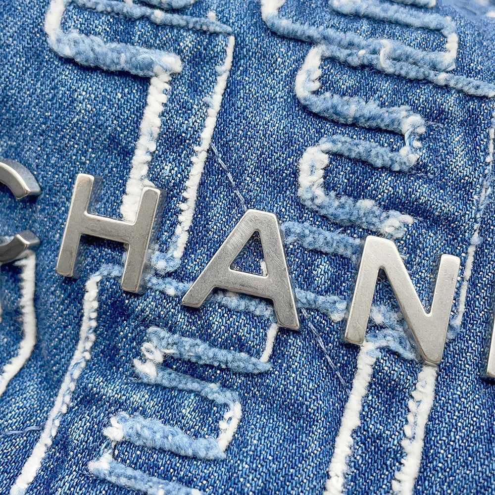 CHANEL CHANEL22 ChainShoulder Bag BlueAS3980 Denim Size Mini
