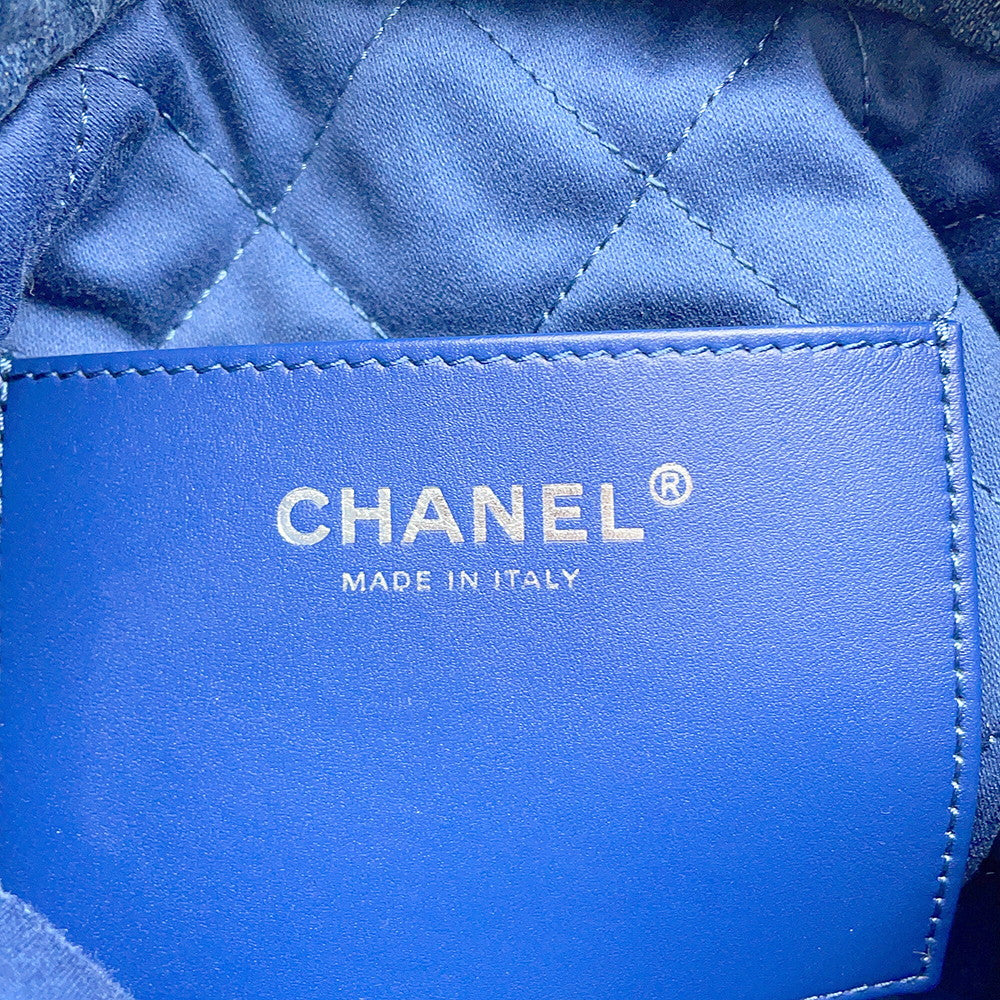 CHANEL CHANEL22 ChainShoulder Bag BlueAS3980 Denim Size Mini