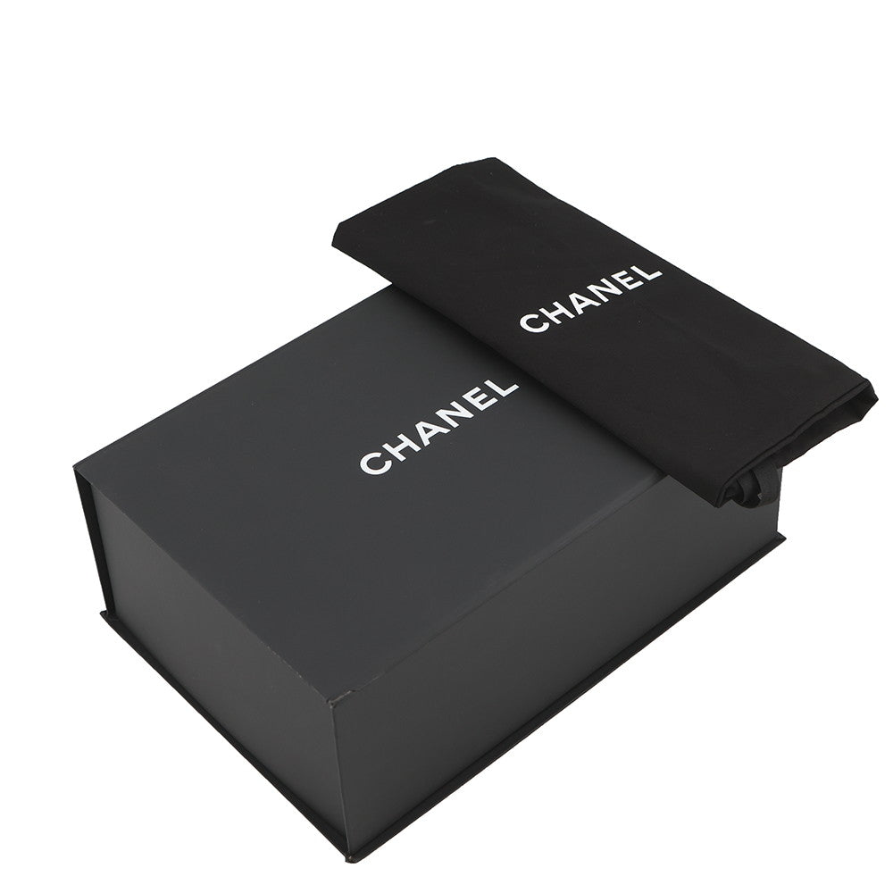 CHANEL Top Handle Matelasse Chain Bag BlackAS4544 B14863 94305 Shiny Calf Leather