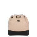 CHANEL Gabrielle de CHANEL Backpack BeigeBlackA94485 Aged Calf Leather Size Small