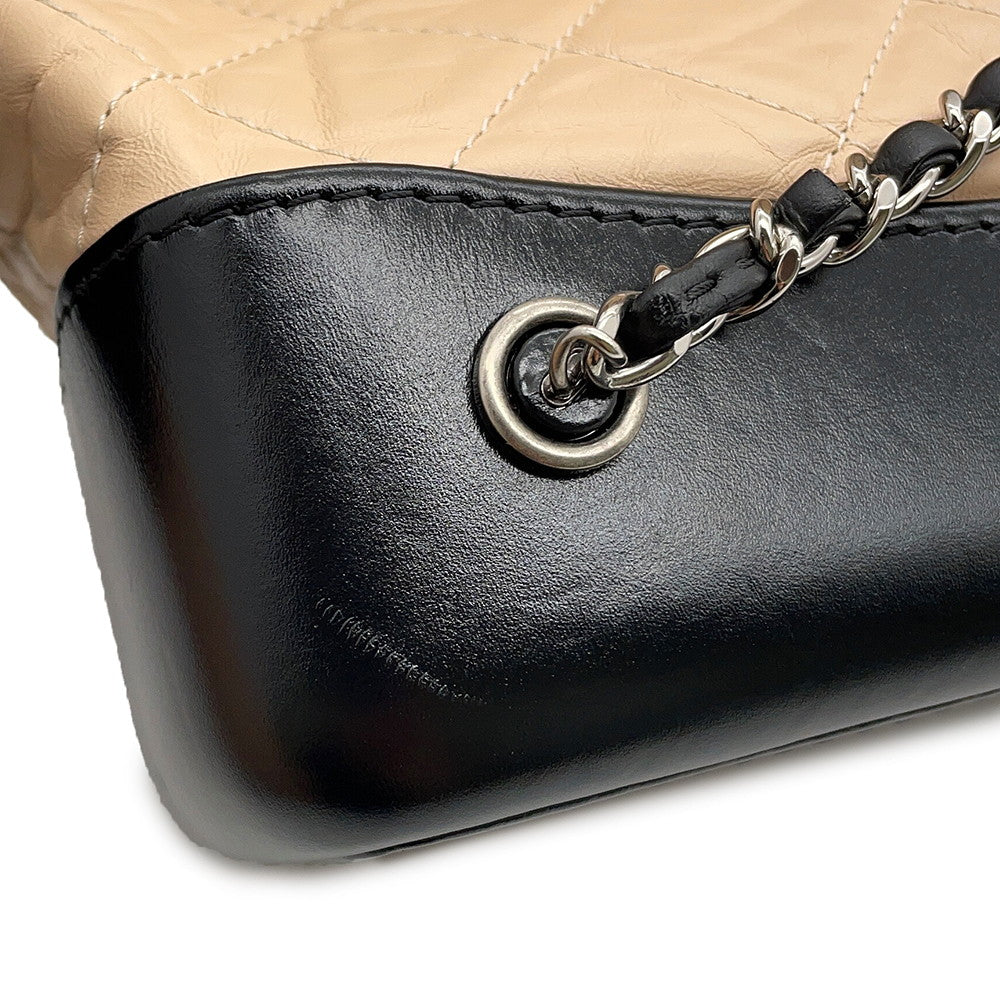 CHANEL Gabrielle de CHANEL Backpack BeigeBlackA94485 Aged Calf Leather Size Small