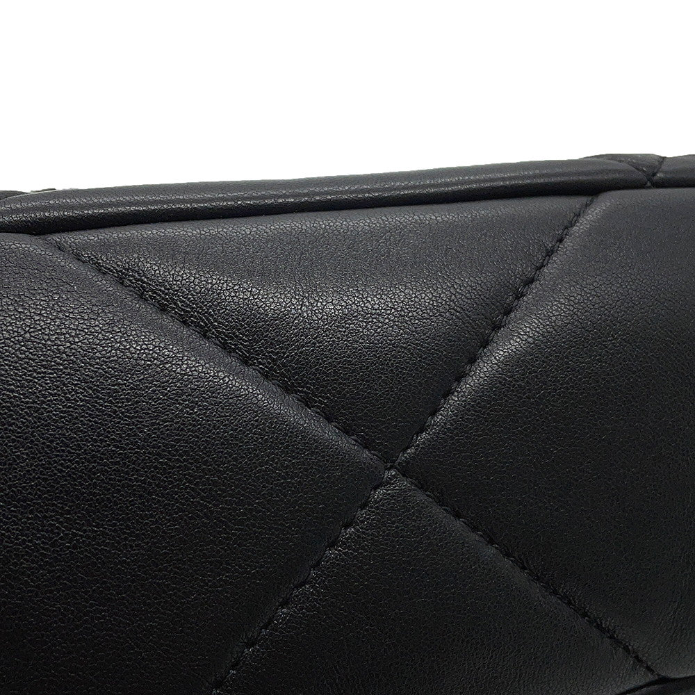 CHANEL CHANEL19 CHANEL19 Matelasse Shoulder Bag BlackAS1160 Shiny Lambskin