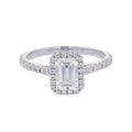 TIFFANY&Co. Soleste Emerald Cut Diamond Ring Size Approximately No. 10 Pt950
