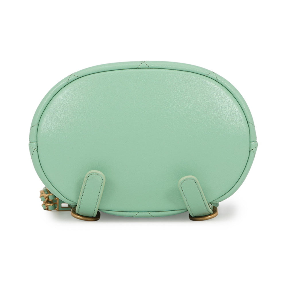 CHANEL Matelasse Backpack Light GreenAS4866 Lambskin