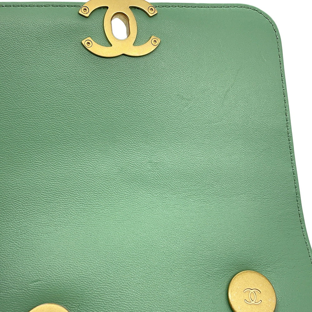 CHANEL Matelasse Backpack Light GreenAS4866 Lambskin