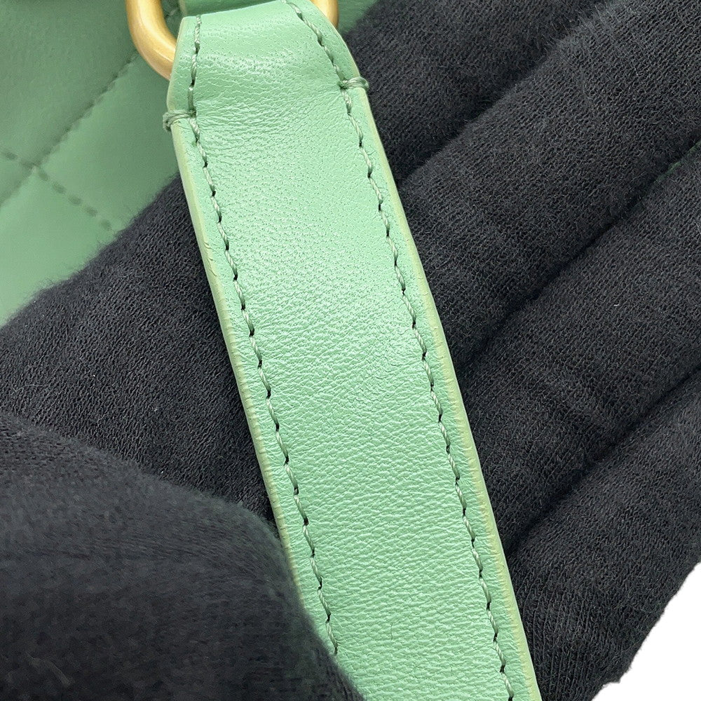 CHANEL Matelasse Backpack Light GreenAS4866 Lambskin