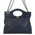CHANEL CHANEL31 CHANEL31 Shopping Bag NavyAS1010 Aged Calf Leather Size Large