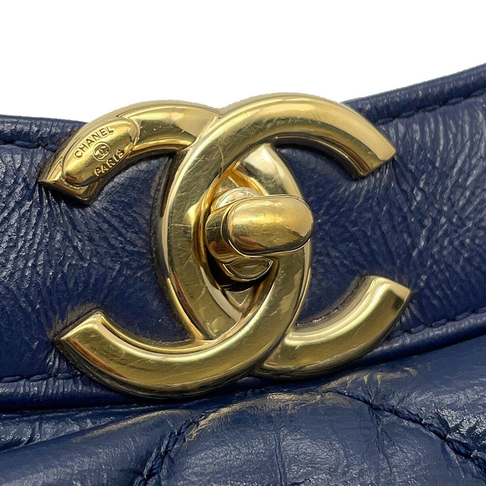 CHANEL CHANEL31 CHANEL31 Shopping Bag NavyAS1010 Aged Calf Leather Size Large