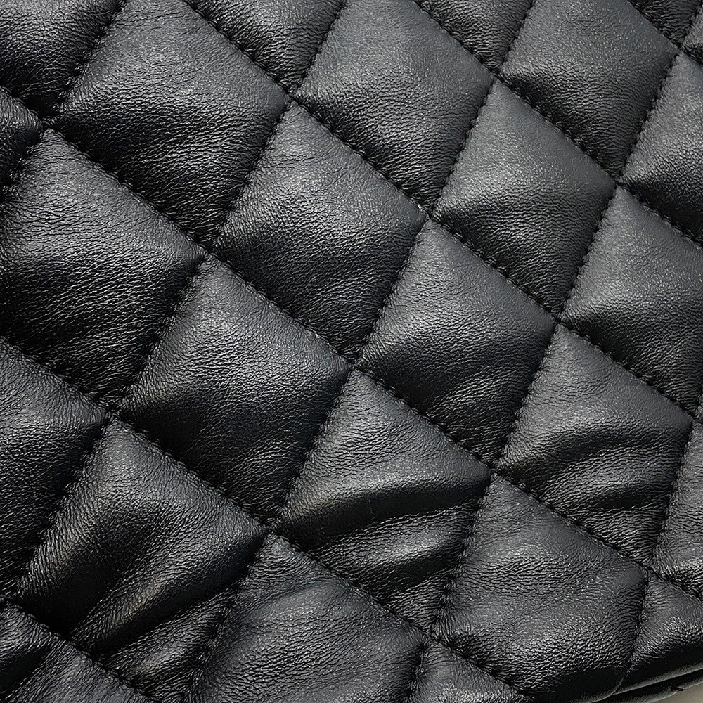 CHANEL Single flap Matelasse Chain Shoulder BlackAS3206 Lambskin Size Small
