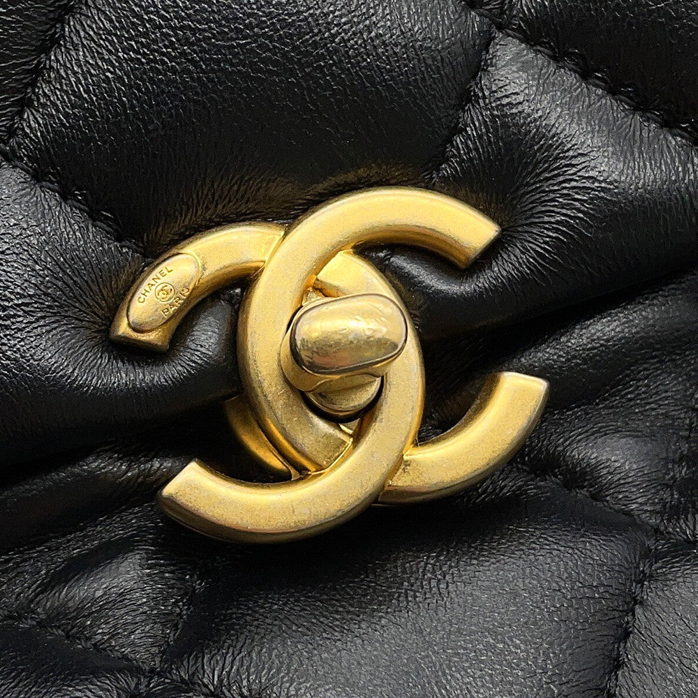CHANEL Single flap Matelasse Chain Shoulder BlackAS3206 Lambskin Size Small