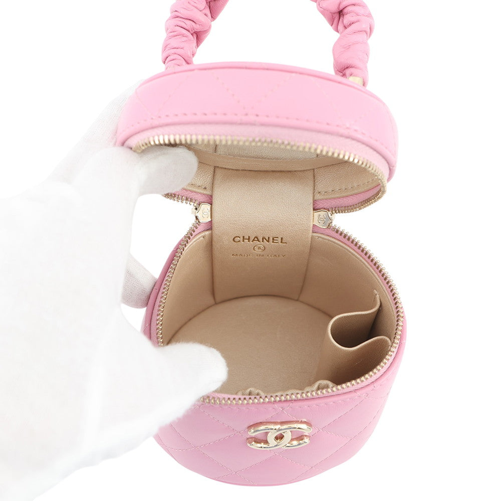CHANEL Matelasse Vanity Bag PinkAP2730 Lambskin